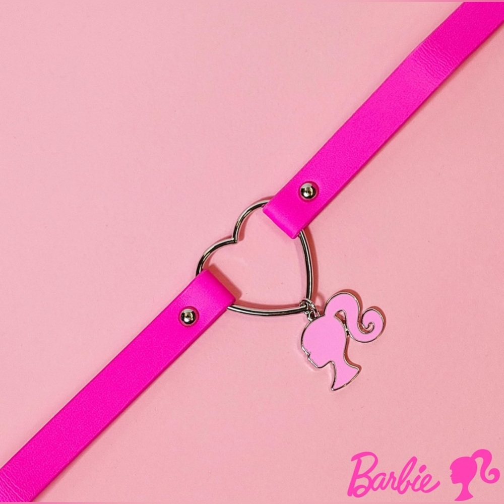 Pink Barbie Charm Buckle Choker - Picture 2 of 6